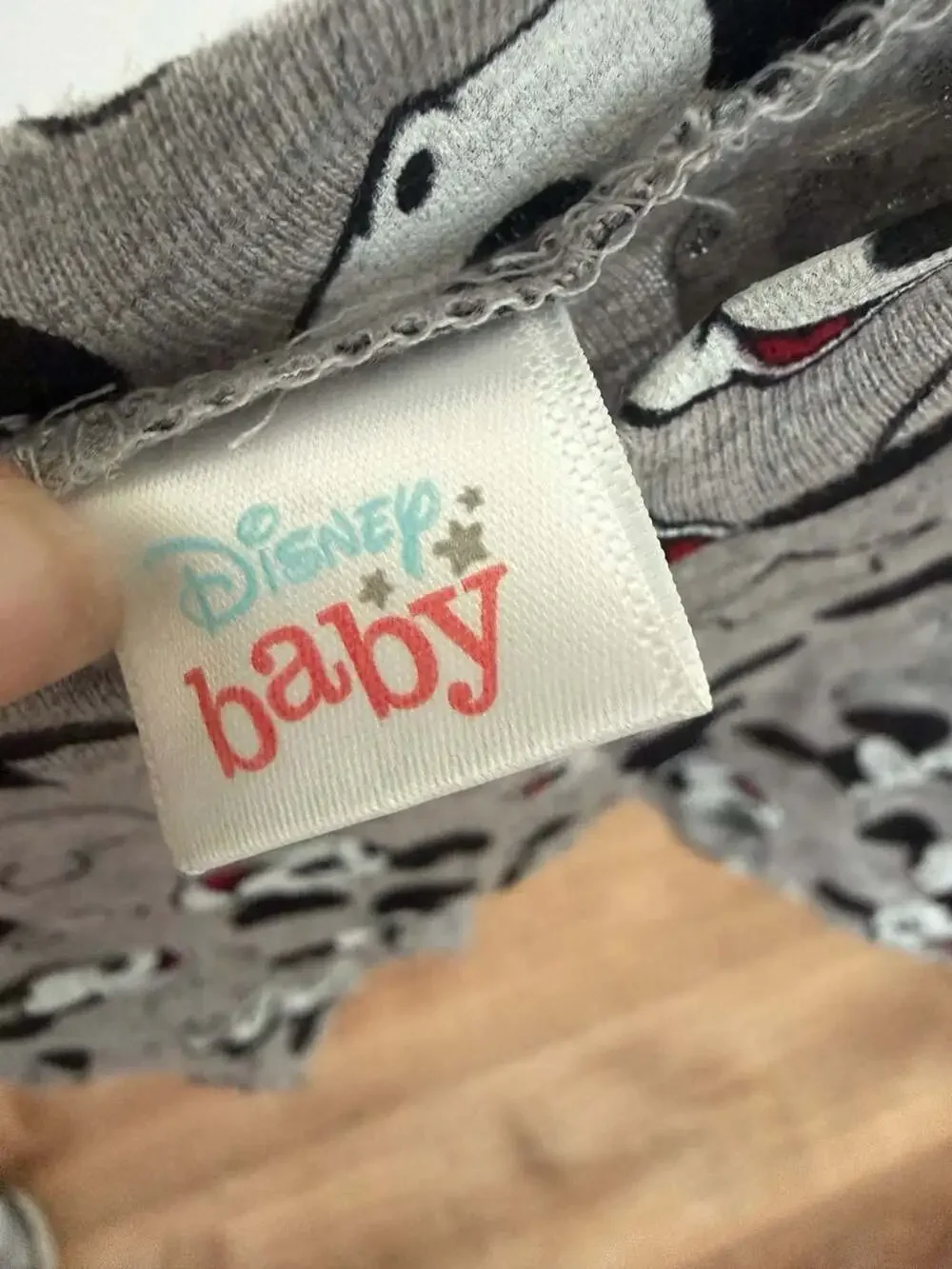 Disney Baby Mickey Mouse All-Over Print Long Sleeve Shirt Gray Size 3-6M